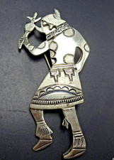 Dois cães LAWRENCE DELGARITO prata esterlina PIN/PENDENTE dançarino de búfalo KACHINA, usado comprar usado  Enviando para Brazil