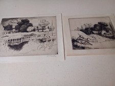 Two small etchings for sale  MAIDSTONE