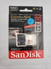 Novo cartão de memória SanDisk - Extreme PLUS 64GB 4K UHD microSDXC com adaptador, usado comprar usado  Enviando para Brazil