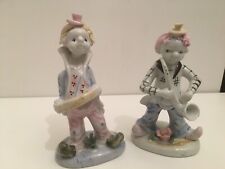 Pair porcelain clowns for sale  LEAMINGTON SPA