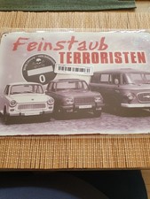 Blechschild feinstaub terroris gebraucht kaufen  Weilrod