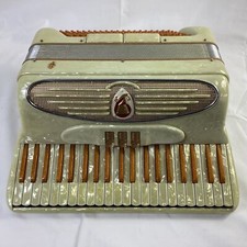 Acordeão GIULIETTI Piano Vintage, Bege + Glitter Dourado, Na Caixa (T18) CP#8683 comprar usado  Enviando para Brazil