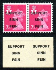 Político: 1971 SUPPORT SINN FÉIN ovpt. no par Ulster 21/2 p + par PROVA.  Raro! comprar usado  Enviando para Brazil