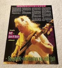 Usado, Pôster recorte DUFF McKAGAN 1993 GUNS N’ ROSES revista sueca Okej década de 1990 comprar usado  Enviando para Brazil