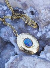 Australian opal locket for sale  EASTBOURNE