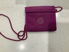 Carteira Kipling magenta rosa dinheiro pequeno cartão de crédito viagem náilon comprar usado  Enviando para Brazil