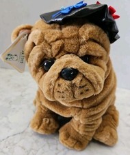 Pelúcia pétala Pierre La Pei Shar Pei cachorro marrom bicho de pelúcia vintage , usado comprar usado  Enviando para Brazil