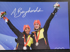 Alexandra Burghardt mistrzyni olimpijska w podwójnym bobie. , używany na sprzedaż  Wysyłka do Poland