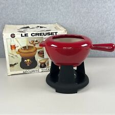 Juego de Olla Salsa Fondue Roja Le Creuset De Colección Soporte Esmalte Hierro Fundido para Carne Queso segunda mano  Embacar hacia Argentina