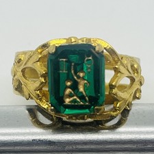 Anel Intaglio do Zodíaco Vintage Símbolo de Gêmeos, Pedra de Vidro Verde Esmeralda Ajustável, usado comprar usado Anel Intaglio do Zodíaco Vintage Símbolo de Gêmeos, Pedra de Vidro Verde Esmeralda Ajustável, usado comprar usado  Enviando para Brazil