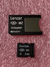 Sandisk 2GB Memory Stick Micro (M2) com adaptador Lexar Memory Stick Pro Duo comprar usado  Enviando para Brazil