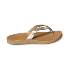 Chinelos femininos SANUK COSMIC YOGA JOY TRANÇA METÁLICA CHAMPANHE TAMANHO EUA 8 NOVO comprar usado  Enviando para Brazil