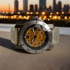 Baume & Mercier Capeland S XXL 1000m relógio de pulso de mergulho mostrador amarelo titânio comprar usado  Enviando para Brazil