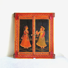 Janela de madeira arquitetônica vintage pintada à mão King Queen rara colecionável W141, usado comprar usado Janela de madeira arquitetônica vintage pintada à mão King Queen rara colecionável W141, usado comprar usado  Enviando para Brazil