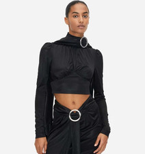 Blusa Paco Rabanne x H&M feminina preta com fivela tamanho XS comprar usado  Enviando para Brazil