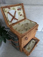 Wicker picnic basket for sale  AMMANFORD