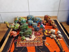 Handbemalte elefanten holzfigu gebraucht kaufen  Hannover