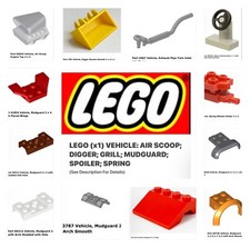 LEGO (x1) VEÍCULO COLHER DE AR; ESCAVADEIRA; GRELHA; GUARDA-LAMAS; SPOILER; MOLA (VER DESC) comprar usado  Enviando para Brazil