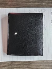 Usado, Carteira masculina de couro macio maravilhosa/imperdível Mont Blanc com logotipo comprar usado  Enviando para Brazil