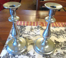 Pair pewter candlesticks for sale  Tyler