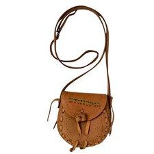 Bolsa tiracolo de couro etíope feita à mão – Bolsa satchel estilo tribal com "Etiópia" comprar usado  Enviando para Brazil