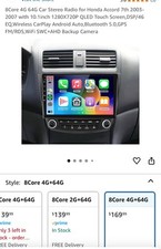 Usado, Rádio de carro estéreo Honda Accord 2003-2007 Android Apple Carplay GPS navegação WIFI comprar usado  Enviando para Brazil