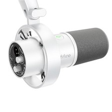 FIFINE STUDIO XLR MICROFONE DINÂMICO USB PC MICROFONE PODCAST XLR/USB - BRANCO comprar usado  Enviando para Brazil