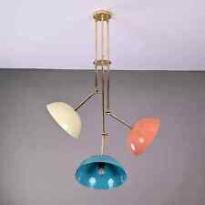 Candelabro moderno 3 luzes cúpula colorido pingente de teto luz vintage Sputnik comprar usado  Enviando para Brazil