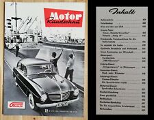 Motor rundschau 1956 gebraucht kaufen  Hanau