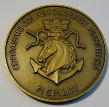 Medaille compagnie messageries d'occasion  Le Havre-