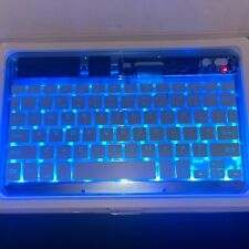 Teclado transparente recarregável RGB ultrafino - Muito levemente usado - Bluetooth comprar usado  Enviando para Brazil