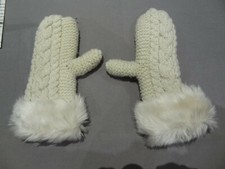 Moufles doublées écrues d'occasion  Villecresnes