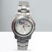 Relógio masculino FedEx janela do dia tom prata nova bateria funcionando comprar usado  Enviando para Brazil