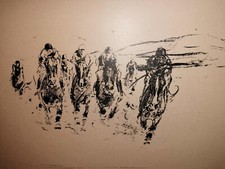 Darstellung pferderennen litho gebraucht kaufen  Waghäusel