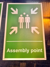 Assembley point signs for sale  BEDFORD