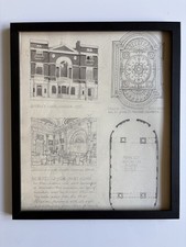 Antique framed architectural for sale  LONDON