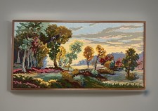 Vtg 32x17 needlepoint for sale  Wingo