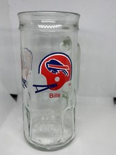 Usado, Capacete de futebol retrô vintage década de 1980 década de 1990 Buffalo Bills 24 oz copo caneca de cerveja de vidro comprar usado  Enviando para Brazil