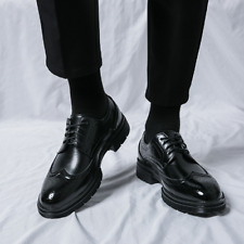 Sapatos Oxford Masculinos Ponta de Asa Couro Preto Brogue Sapatos Formais Formais de Negócios comprar usado  Enviando para Brazil