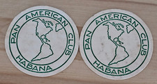 CONJUNTO RARO 2X PORTA-COPOS PAN-AMERICANOS RUM BEER BAR HAVANA FOTO ORIGINAL 673 comprar usado  Enviando para Brazil