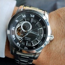 Seiko Premier automático transparente coração aberto, usado comprar usado  Enviando para Brazil