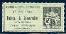 Sello de telégrafo/teléfono de Francia, 1897, H10 tipo 3 MH, cv 200,00 segunda mano  Embacar hacia Mexico