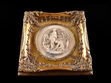 Y2622: XF Pedra Japonesa DECORAÇÕES DE PAREDE Pintura Dourada Moldura Mármore Deusa Anjo comprar usado  Enviando para Brazil
