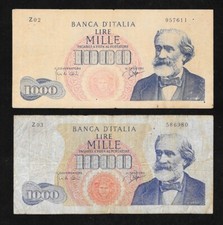 Italia coppia banconote usato  Italia