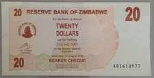 Banconota zimbabwe dollari usato  Ruvo di Puglia
