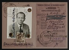 Tessera postale riconoscimento usato  Valdastico