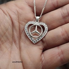 Colar Mercedes “Love Edition” 925 prata maciça formato coração joias femininas comprar usado  Enviando para Brazil
