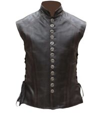 Colete Masculino de Couro Renascentista Couro Genuíno Colete Medieval Masculino comprar usado  Enviando para Brazil