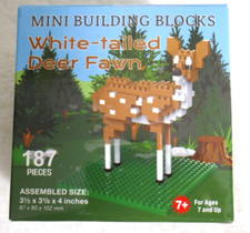 Mini blocos de construção veado de cauda branca fawn completo na caixa 187 peças comprar usado  Enviando para Brazil