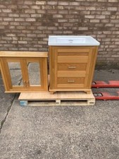 oak bathroom basin unit for sale  WALSALL